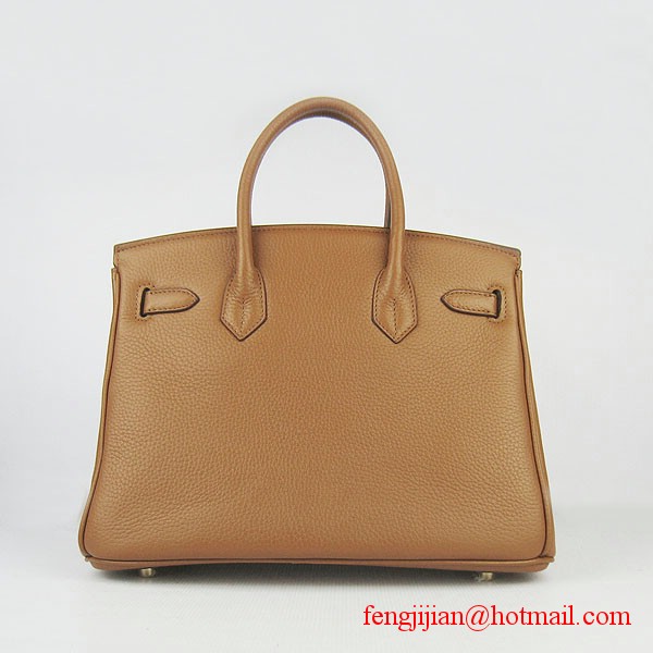 Hermes Birkin 30cm Togo Leather Bag Light Coffee 6088